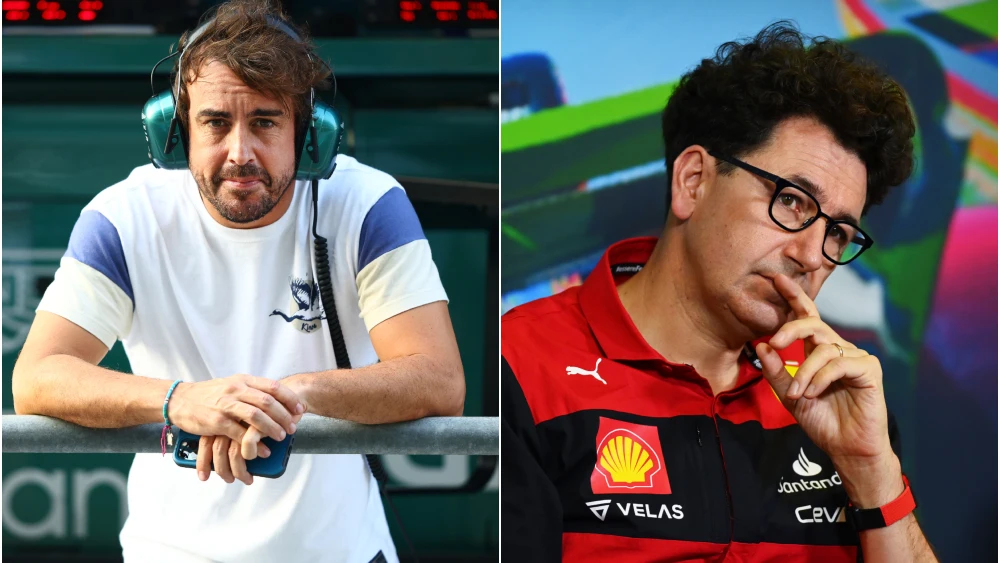 Fernando Alonso y Mattia Binotto