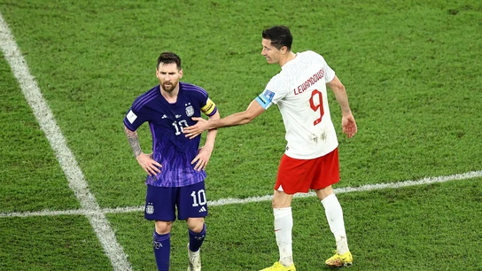 Leo Messi y Robert Lewandowski Leo Messi y Robert Lewandowski