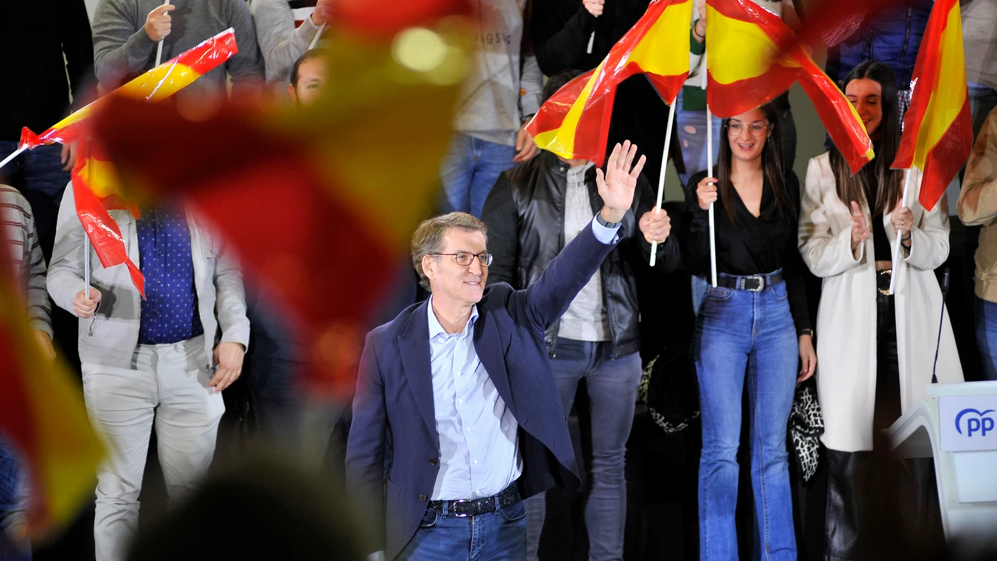 Alberto Núñez Feijóo, durante su acto en Albacete Alberto Núñez Feijóo, durante su acto en Albacete