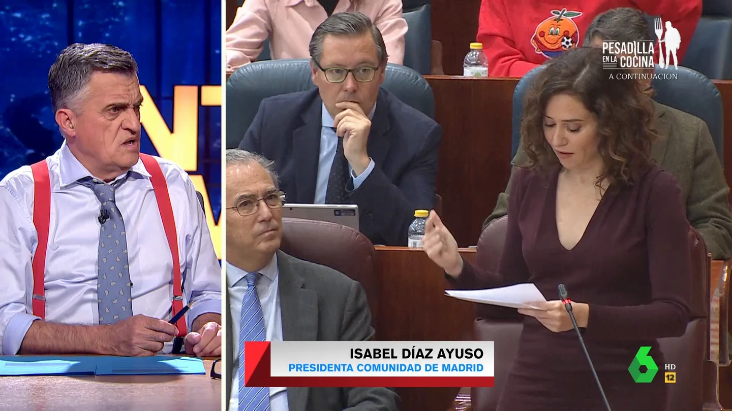Wyoming, tras decir Ayuso que Sánchez terminará con la complicidad de hombres y mujeres: "¿Pasa de la medicación como de la mierda?" Wyoming, tras decir Ayuso que Sánchez terminará con la complicidad de hombres y mujeres: "¿Pasa de la medicación como de la mierda?"