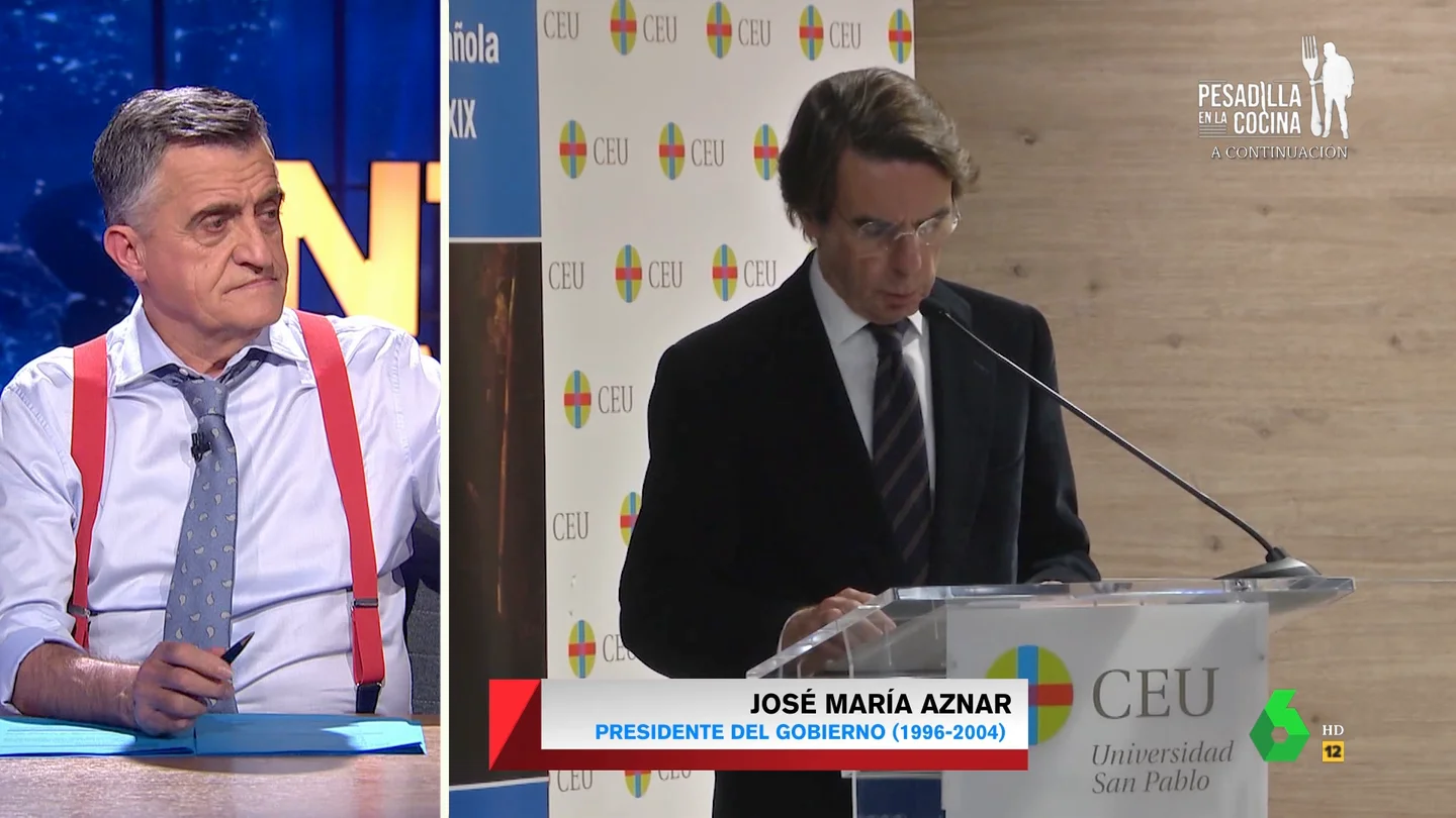 La respuesta de Wyoming a José María Aznar tras decir que España vive una crisis constitucional La respuesta de Wyoming a José María Aznar tras decir que España vive una crisis constitucional