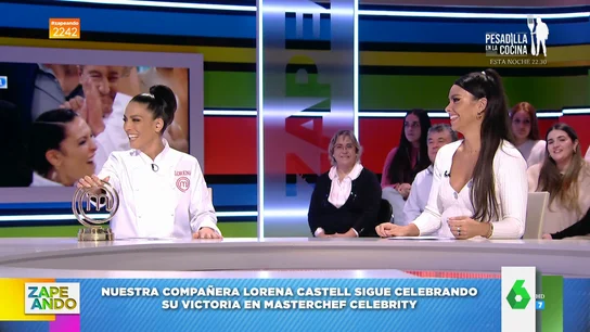 Lorena Castell aparece en el plató de Zapeando con el premio de Masterchef: "Igual Cristina Pedroche me quiere contratar en StreetXo" Lorena Castell aparece en el plató de Zapeando con el premio de Masterchef: "Igual Cristina Pedroche me quiere contratar en StreetXo"
