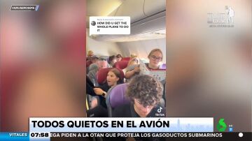 Nuevo reto viral: todos quietos en el avión