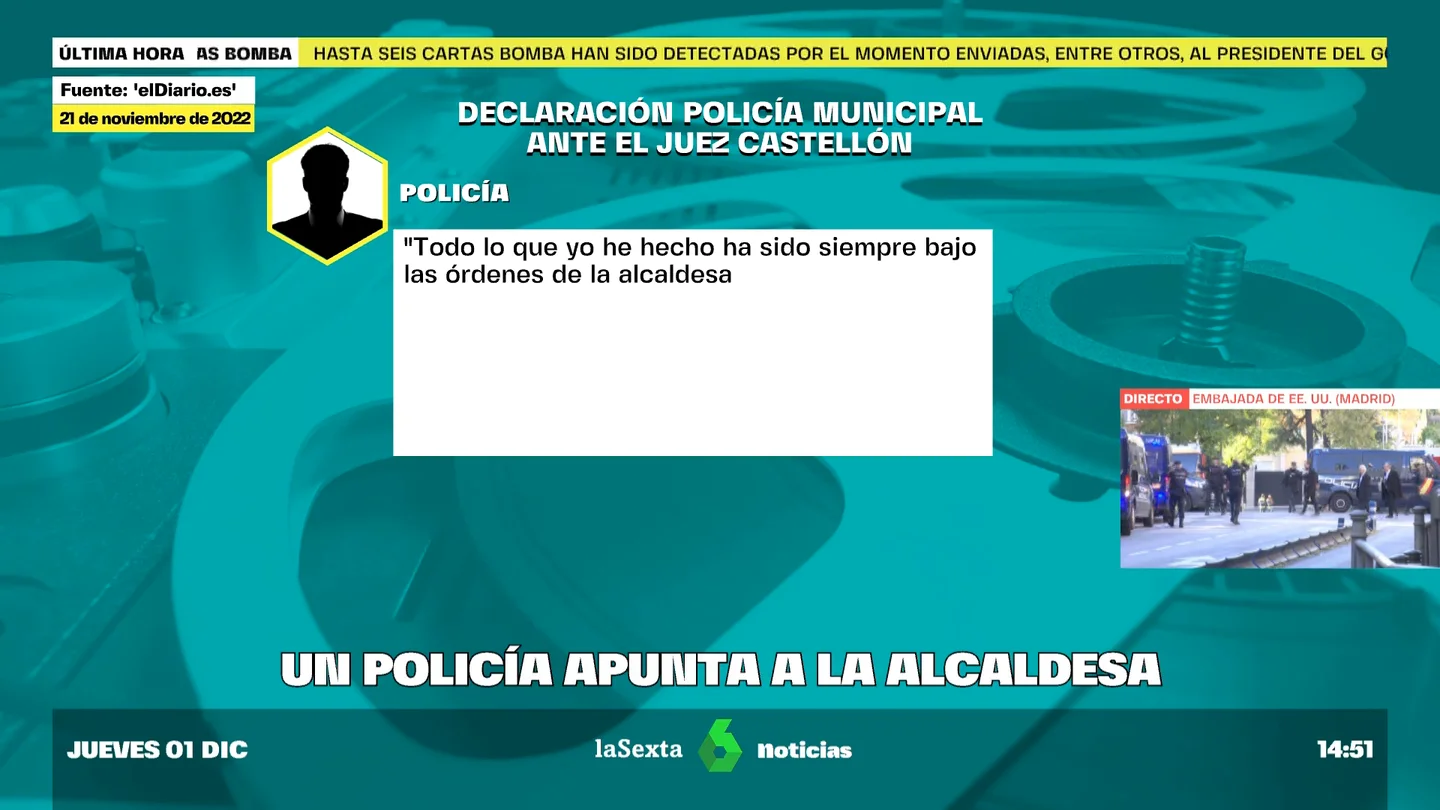 Un policía local apunta directamente a la alcaldesa de Marbella: "Todo lo que yo he hecho ha sido siempre bajo sus órdenes" Un policía local apunta directamente a la alcaldesa de Marbella: "Todo lo que yo he hecho ha sido siempre bajo sus órdenes"