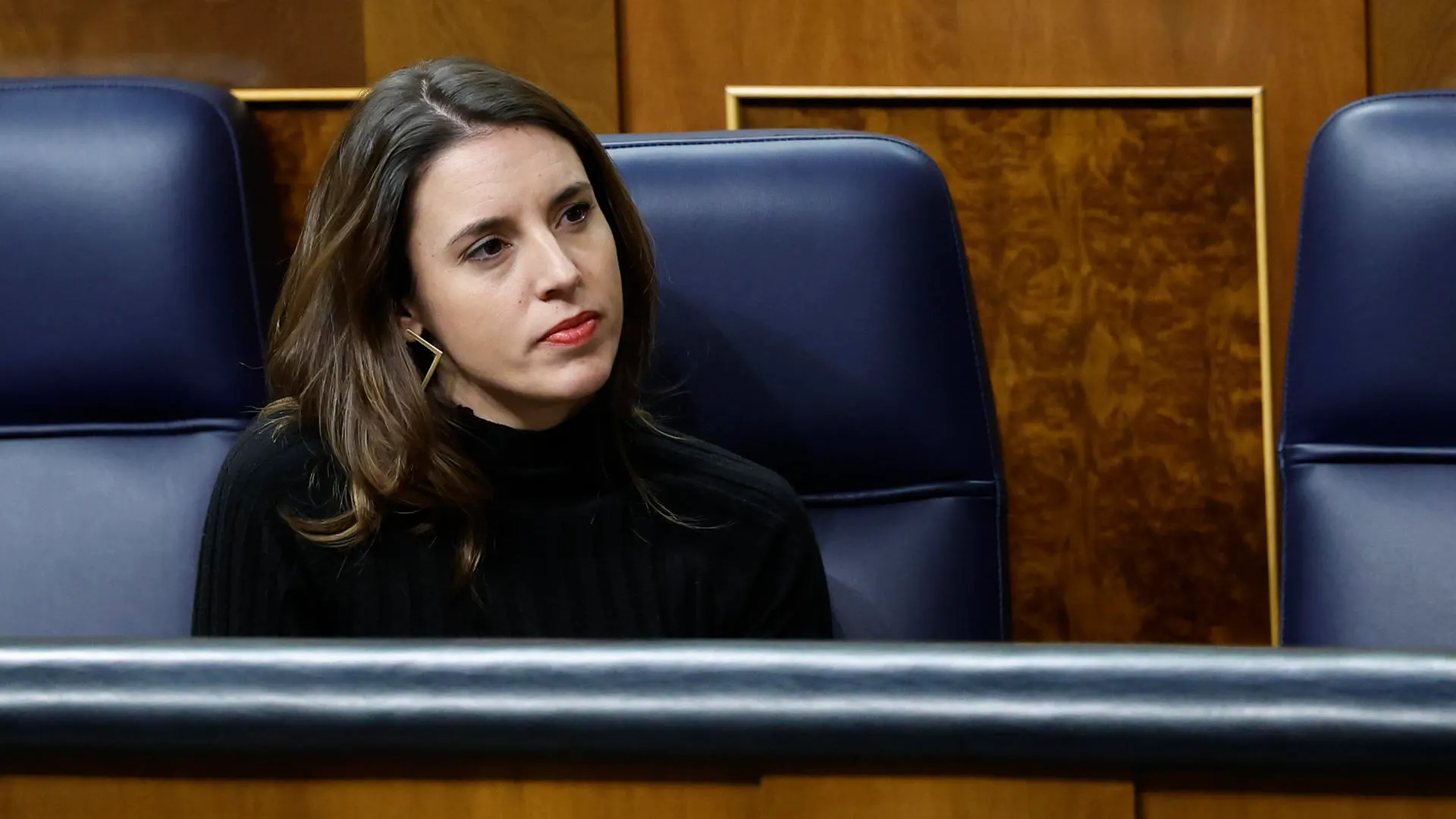 La ministra de Igualdad, Irene Montero, durante la ultima jornada de debate y votación de los presupuestos.