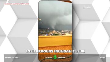 Un tornado en Marbella deja a una trabajadora de un hospital herida leve tras caerle techo falso encima
