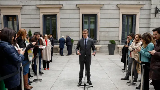 Alberto Núñez Feijóo en el acto institucional del Día de la Constitución. Alberto Núñez Feijóo en el acto institucional del Día de la Constitución.