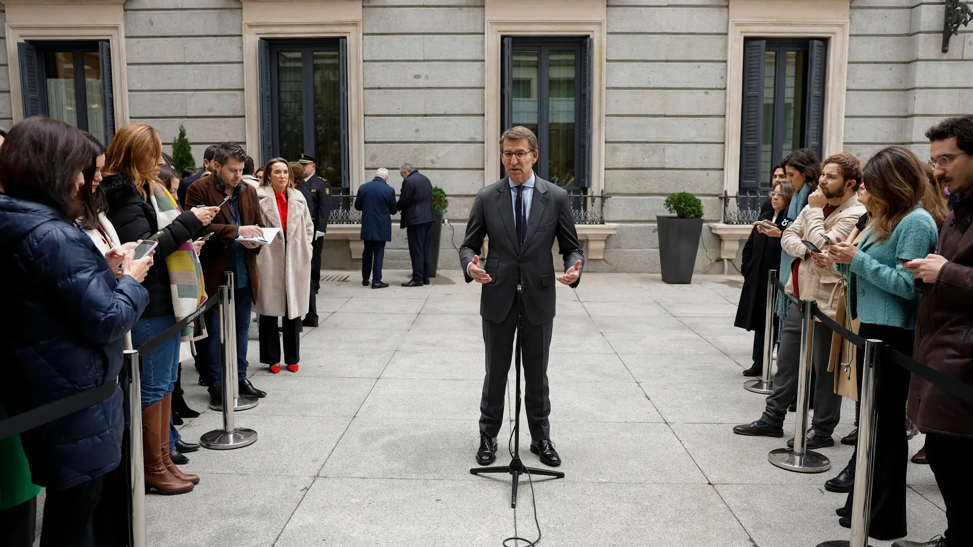 Alberto Núñez Feijóo en el acto institucional del Día de la Constitución.