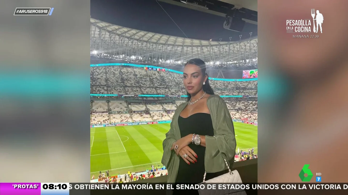 La reacción de Georgina Rodríguez a la suplencia de Cristiano Ronaldo en el partido de ayer La reacción de Georgina Rodríguez a la suplencia de Cristiano Ronaldo en el partido de ayer