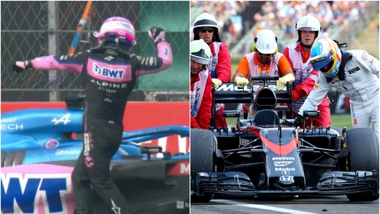 Abandonos de Fernando Alonso en Alpine y McLaren-Honda Abandonos de Fernando Alonso en Alpine y McLaren-Honda
