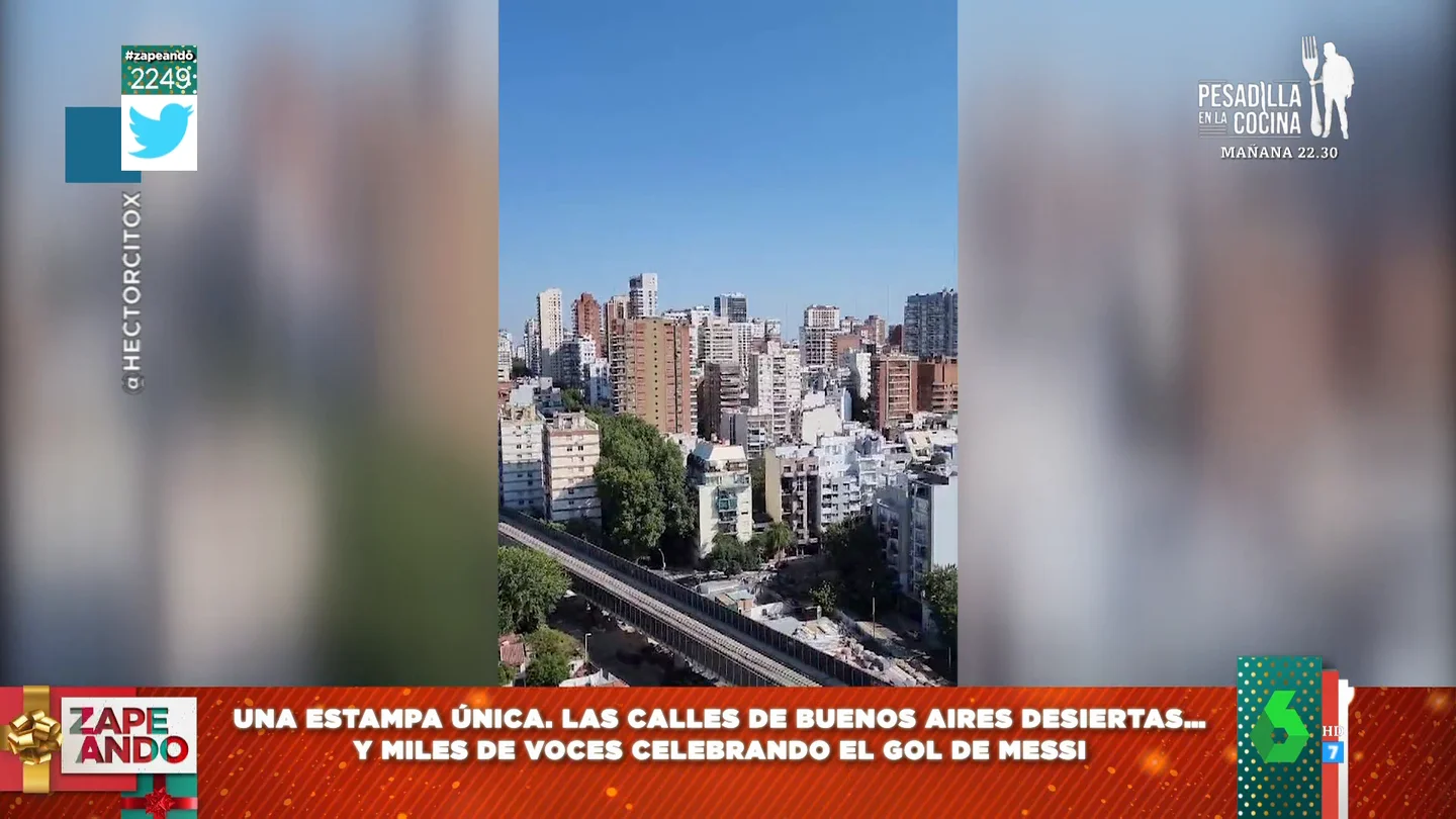El vídeo que muestra cómo vivió Buenos Aires el primer gol de Messi contra Croacia: así se escuchan los gritos por toda la ciudad El vídeo que muestra cómo vivió Buenos Aires el primer gol de Messi contra Croacia: así se escuchan los gritos por toda la ciudad