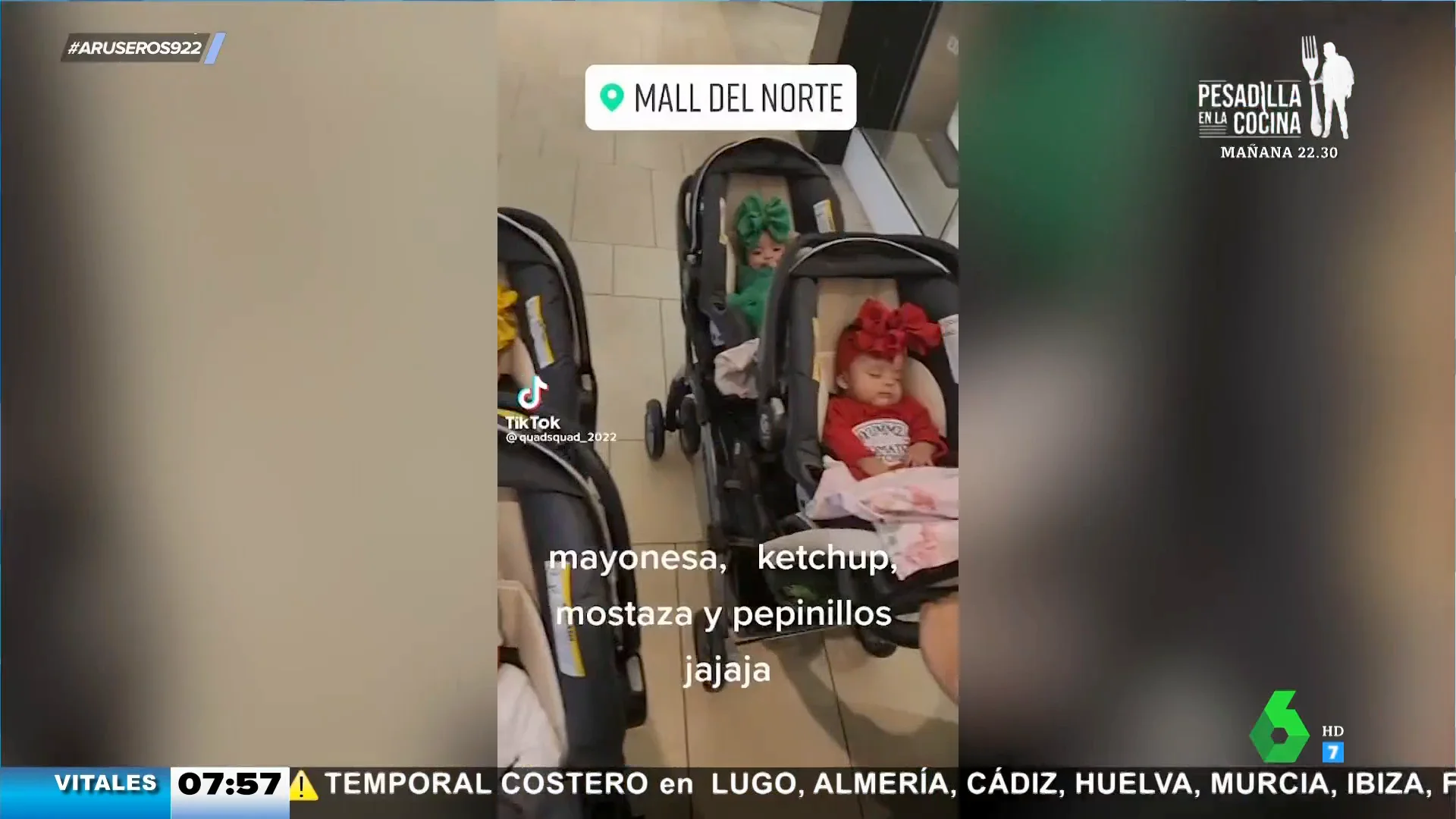 Este es el disfraz ideal para cuatrillizos: mostaza, kétchup, pepinillo y mayonesa