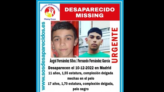 Primos desaparecidos en las últimas horas en Madrid Primos desaparecidos en las últimas horas en Madrid