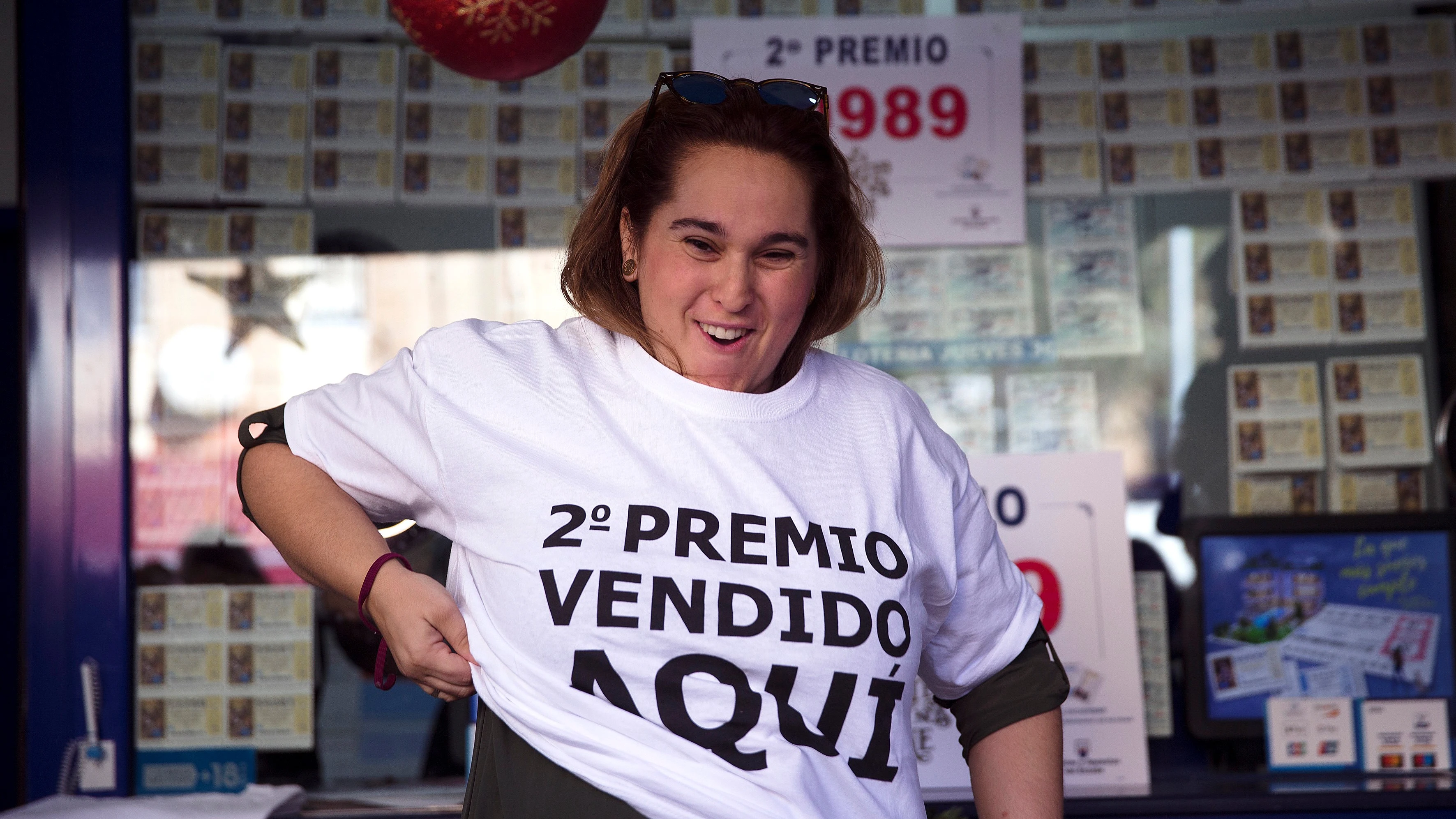 Una lotera que vendió el segundo premio de Navidad en 2019