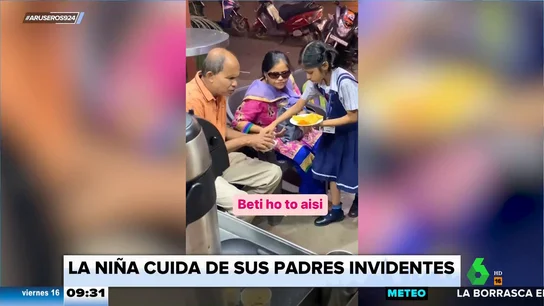 La conmovedora historia de una niña pequeña que tiene que cuidar de sus padres invidentes La conmovedora historia de una niña pequeña que tiene que cuidar de sus padres invidentes
