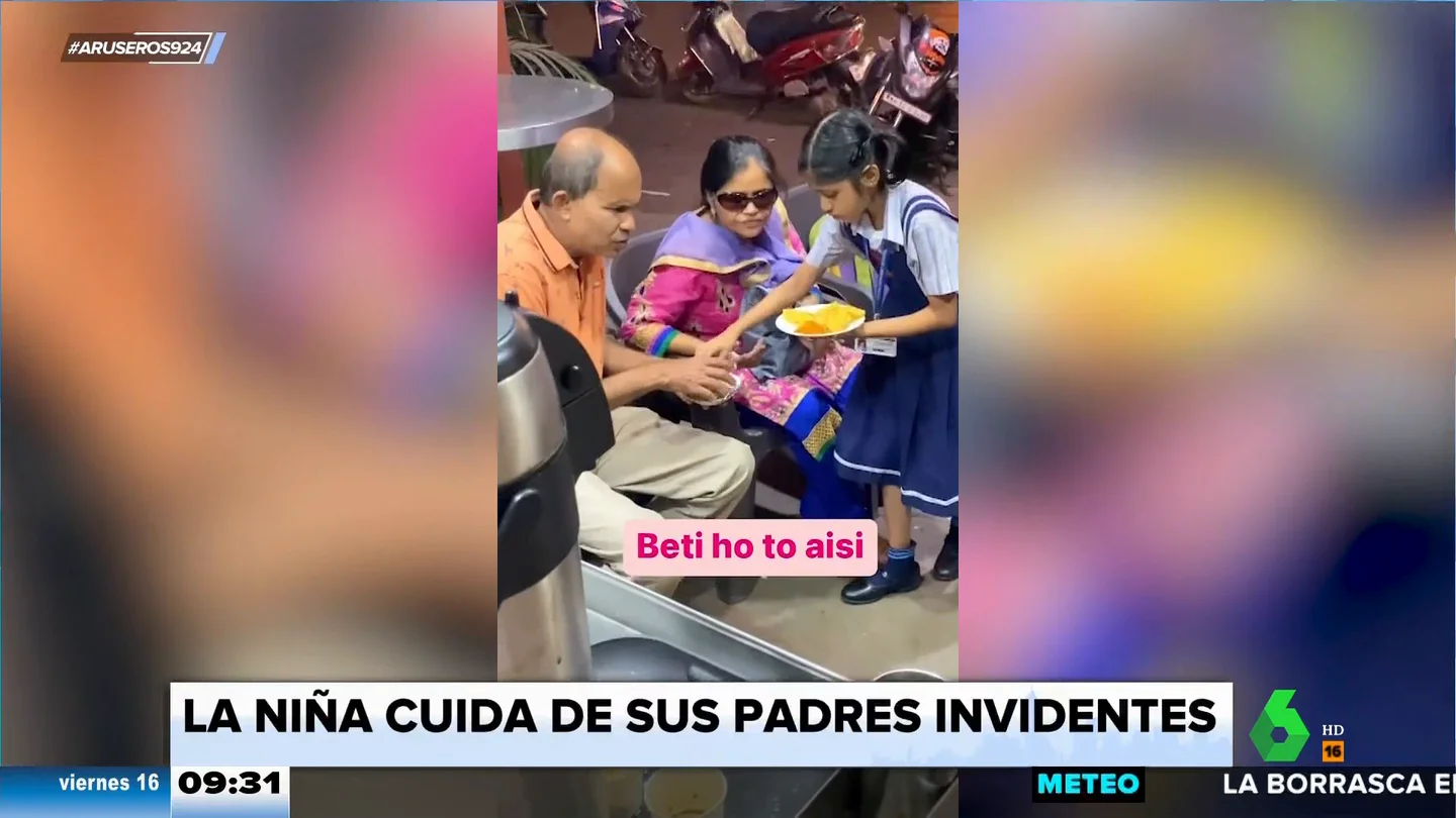 La conmovedora historia de una niña pequeña que tiene que cuidar de sus padres invidentes La conmovedora historia de una niña pequeña que tiene que cuidar de sus padres invidentes