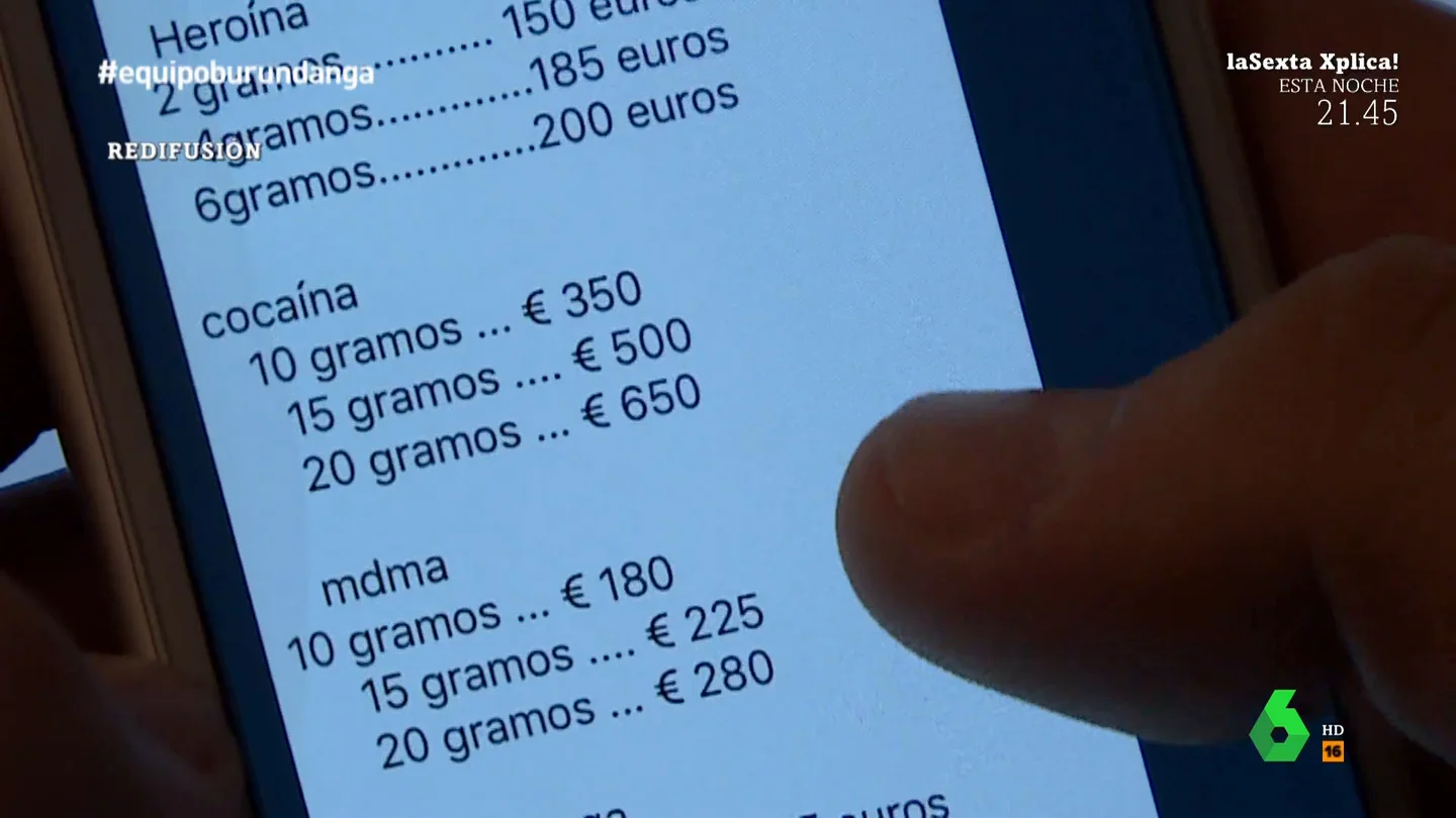 Una lista con precios y 'recomendaciones': los mensajes de un vendedor de drogas de sumisión química a Equipo de Investigación Una lista con precios y 'recomendaciones': los mensajes de un vendedor de drogas de sumisión química a Equipo de Investigación