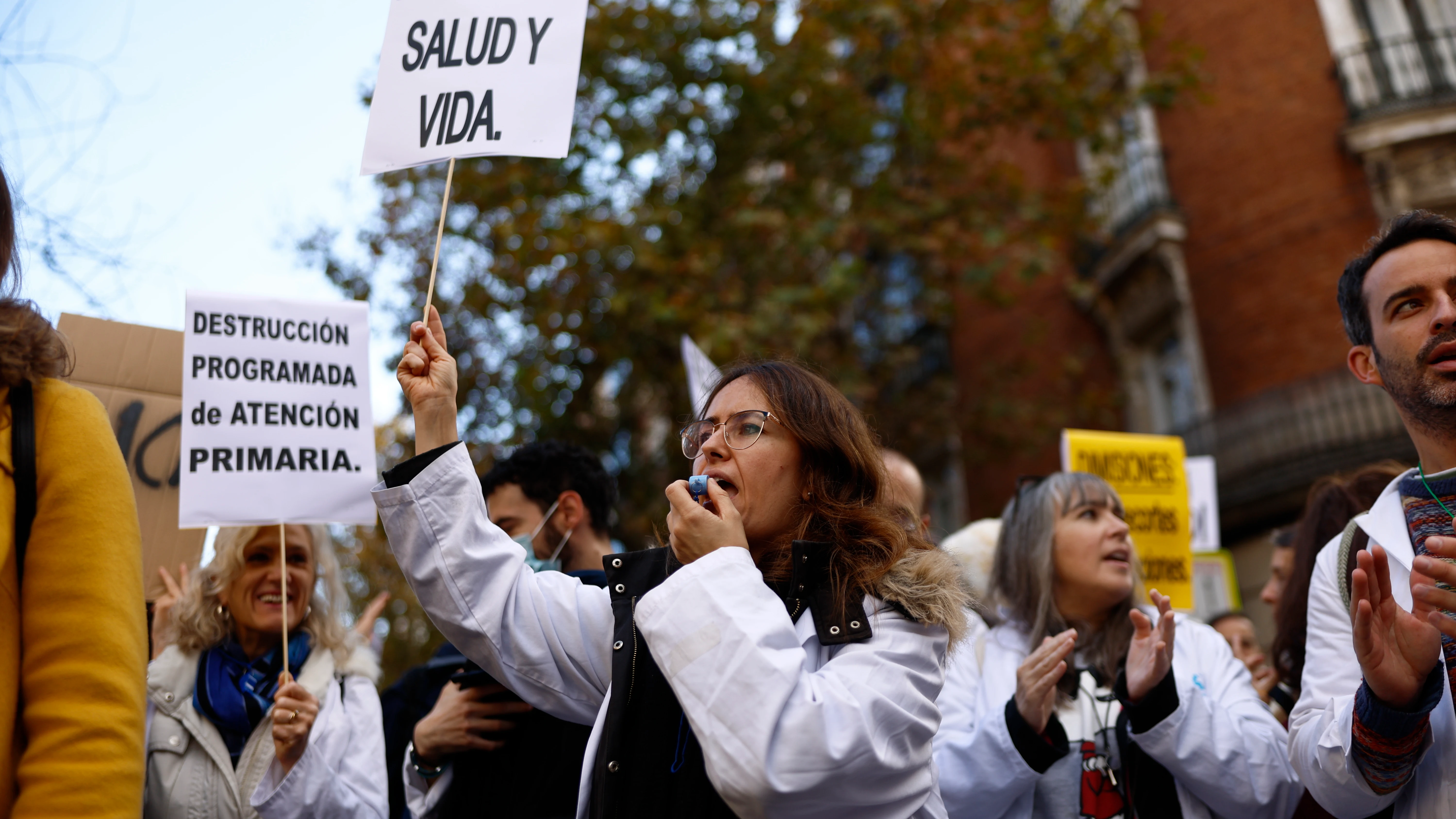 Movilización en defensa de la Sanidad pública en Madrid