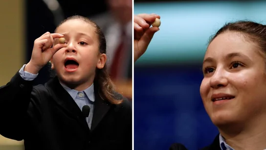 Aya Ben Hamdouch, la niña de los "mil euros" más largos, se despide de la Lotería de Navidad Aya Ben Hamdouch, la niña de los "mil euros" más largos, se despide de la Lotería de Navidad