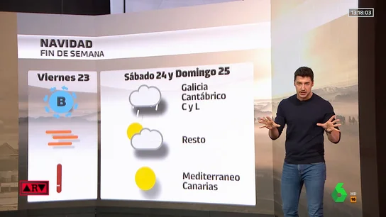 Las lluvias se marchan y llega la calima: este es el tiempo que hará en Nochebuena Las lluvias se marchan y llega la calima: este es el tiempo que hará en Nochebuena