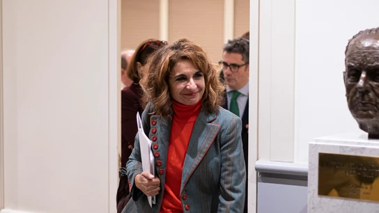 La ministra de Hacienda, María Jesús Montero, asiste al pleno del Senado, que debate el proyecto de Ley de Presupuestos Generales del Estado para 2023. La ministra de Hacienda, María Jesús Montero, asiste al pleno del Senado, que debate el proyecto de Ley de Presupuestos Generales del Estado para 2023.