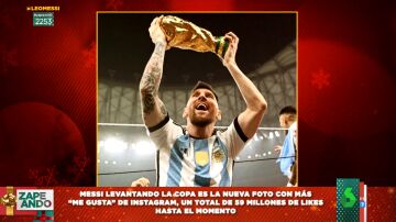 Messi bate otro récord: esta foto levantando la Copa del Mundo es la imagen con más me gusta de Instagram