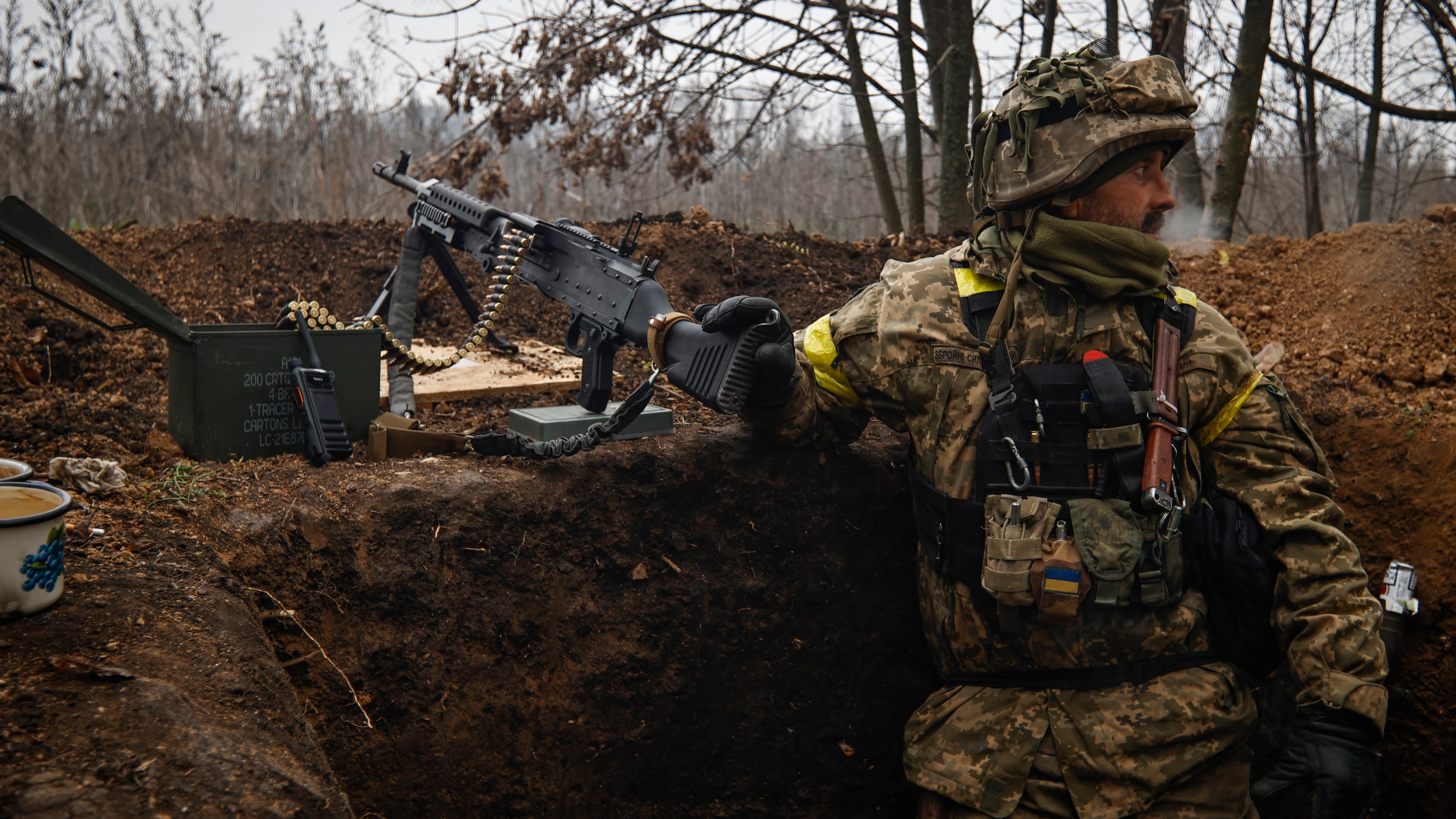 Un soldado ucraniano en Donetsk Un soldado ucraniano en Donetsk