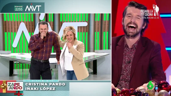 El cómico lapsus de Iñaki López al decir el nombre de Santi Alverú en su conexión en directo con Zapeando El cómico lapsus de Iñaki López al decir el nombre de Santi Alverú en su conexión en directo con Zapeando