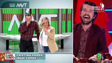 El cómico lapsus de Iñaki López al decir el nombre de Santi Alverú en su conexión en directo con Zapeando