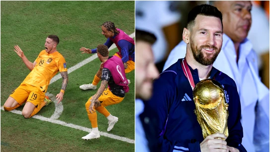 Weghorst y Leo Messi Weghorst y Leo Messi