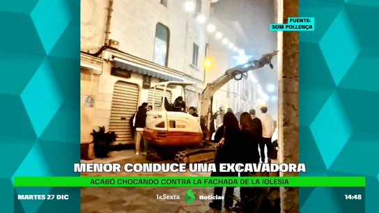Un joven daña la iglesia del Calvario de Pollença con una excavadora robada de una obra Un joven daña la iglesia del Calvario de Pollença con una excavadora robada de una obra