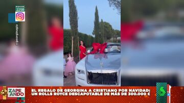 Georgina Rodríguez sorprende a Cristiano Ronaldo por Navidad con un Rolls-Royce descapotable