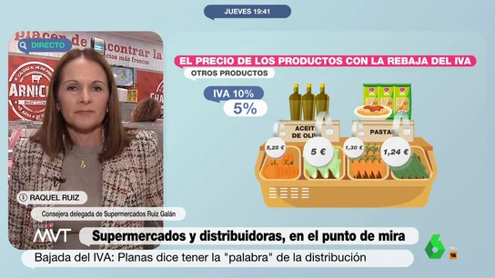 La jefa de una cadena de supermercados desvela si se notará la bajada del IVA en precios de los alimentos La jefa de una cadena de supermercados desvela si se notará la bajada del IVA en precios de los alimentos