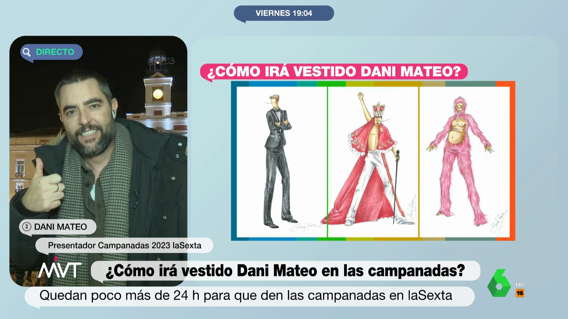 Dani Mateo, sobre cómo irá vestido en las Campanadas: Dani Mateo, sobre cómo irá vestido en las Campanadas: