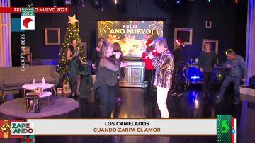 Con un 'karaoke' al ritmo de Camela: así dieron la bienvenida al 2023 en Cantabria Televisión 