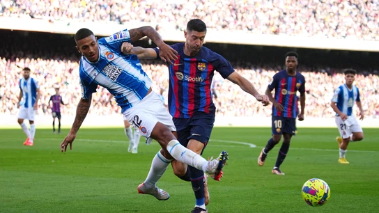 Robert Lewandowski ante el Espanyol Robert Lewandowski ante el Espanyol