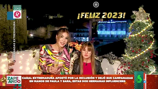 El bonito mensaje de las Campanadas extremeñas que apostaron por la inclusión con las hermanas Sara y Paula Cisneros  El bonito mensaje de las Campanadas extremeñas que apostaron por la inclusión con las hermanas Sara y Paula Cisneros