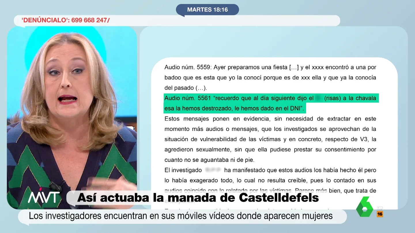 Elisa Beni, sobre la manada de Castelldefels: "¿Por qué hay grupos de jóvenes cuyo paradigma mental es reventar jóvenes entre varios?" Elisa Beni, sobre la manada de Castelldefels: "¿Por qué hay grupos de jóvenes cuyo paradigma mental es reventar jóvenes entre varios?"