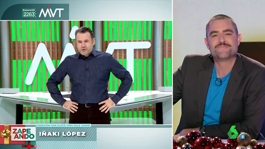 El zasca de Iñaki López a Dani Mateo sobre el disfraz de Año Nuevo: "De Tarzán la audiencia va a salir a devolver" El zasca de Iñaki López a Dani Mateo sobre el disfraz de Año Nuevo: "De Tarzán la audiencia va a salir a devolver"
