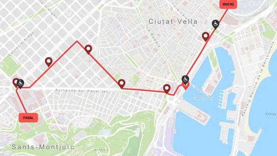 Mapa del recorrido de la cabalgata de Barcelona. Mapa del recorrido de la cabalgata de Barcelona.