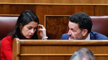 Inés Arrimadas y Edmundo Bal dialogan en el Congreso de los Diputados