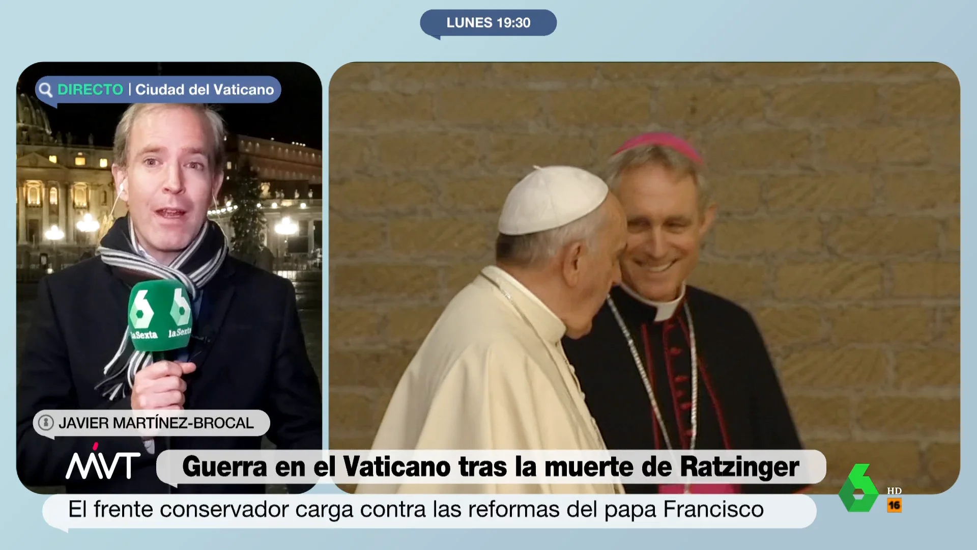 El secretario personal de Benedicto XVI carga contra el Papa Francisco