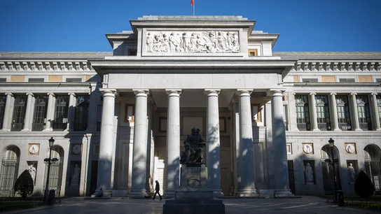 Imagen de archivo de la fachada del Museo del Prado. Imagen de archivo de la fachada del Museo del Prado.