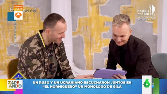 Así reaccionan un ucraniano y un ruso cuando ven juntos el chiste de Gila sobre la guerra Así reaccionan un ucraniano y un ruso cuando ven juntos el chiste de Gila sobre la guerra