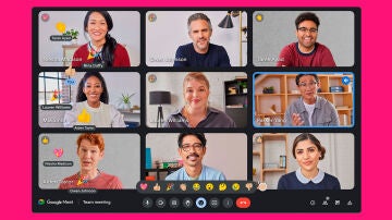 Las reacciones de Google Meet en Windows