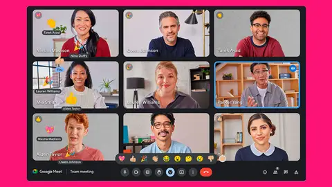 Las reacciones de Google Meet en Windows Las reacciones de Google Meet en Windows