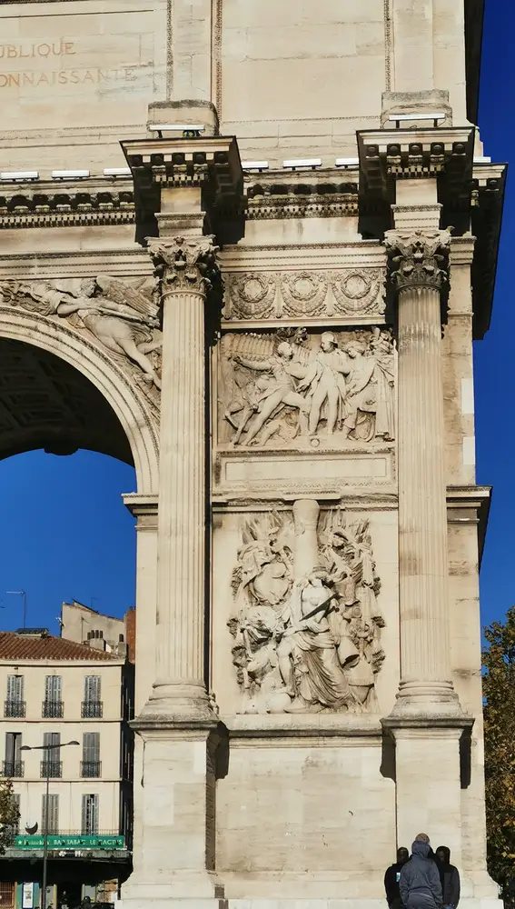 Detalle del Arco del Triunfo de Marsella