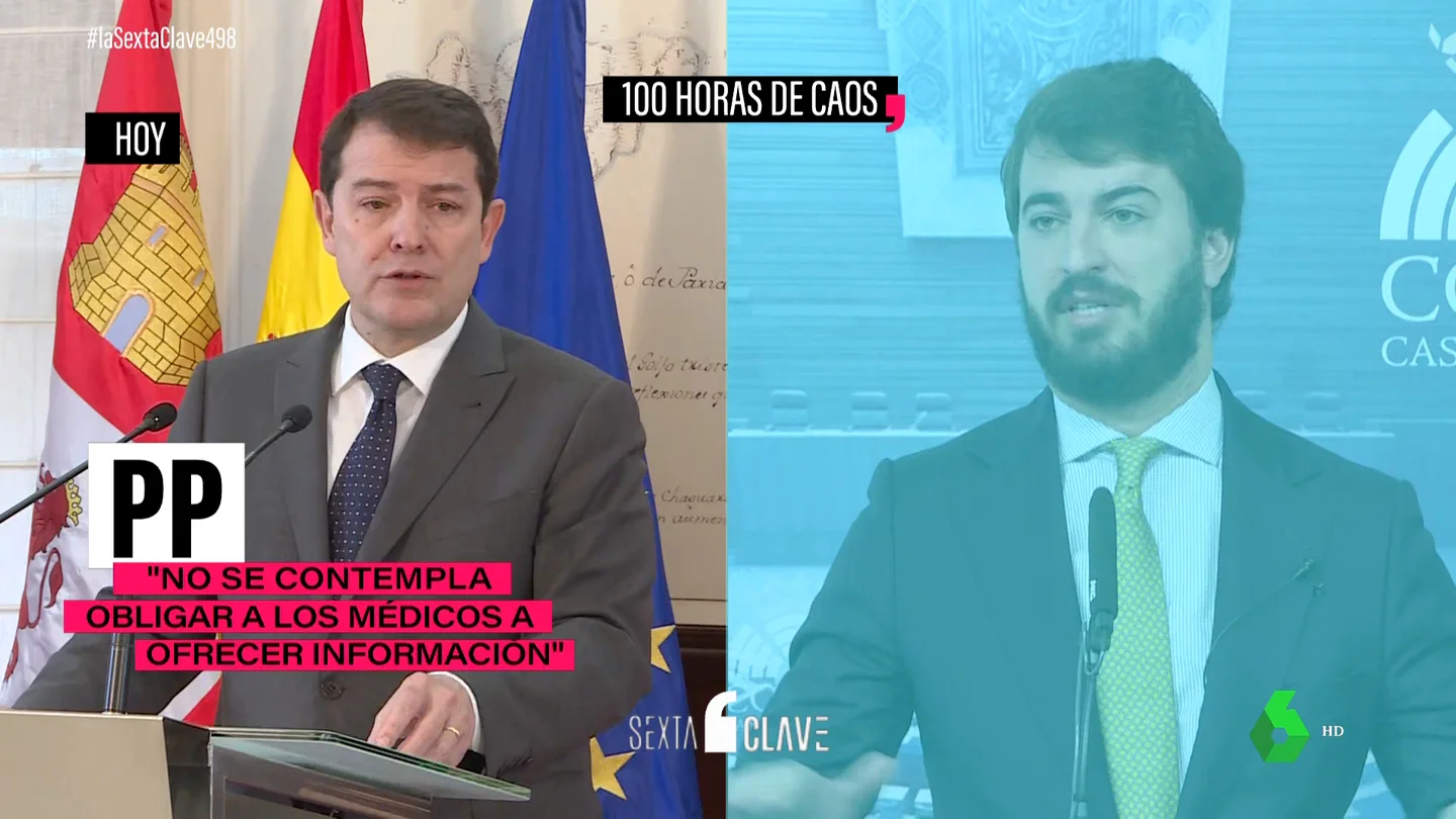 100 horas de caos en el Gobierno de Castilla y León: las contradicciones de PP y Vox sobre las medidas antiaborto 100 horas de caos en el Gobierno de Castilla y León: las contradicciones de PP y Vox sobre las medidas antiaborto