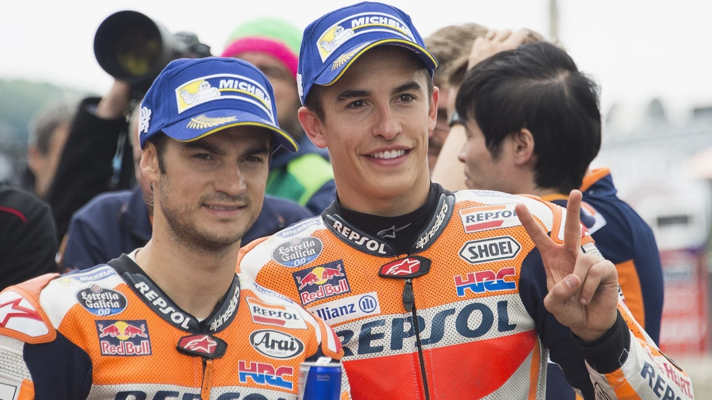Marc Márquez, con Dani Pedrosa Marc Márquez, con Dani Pedrosa