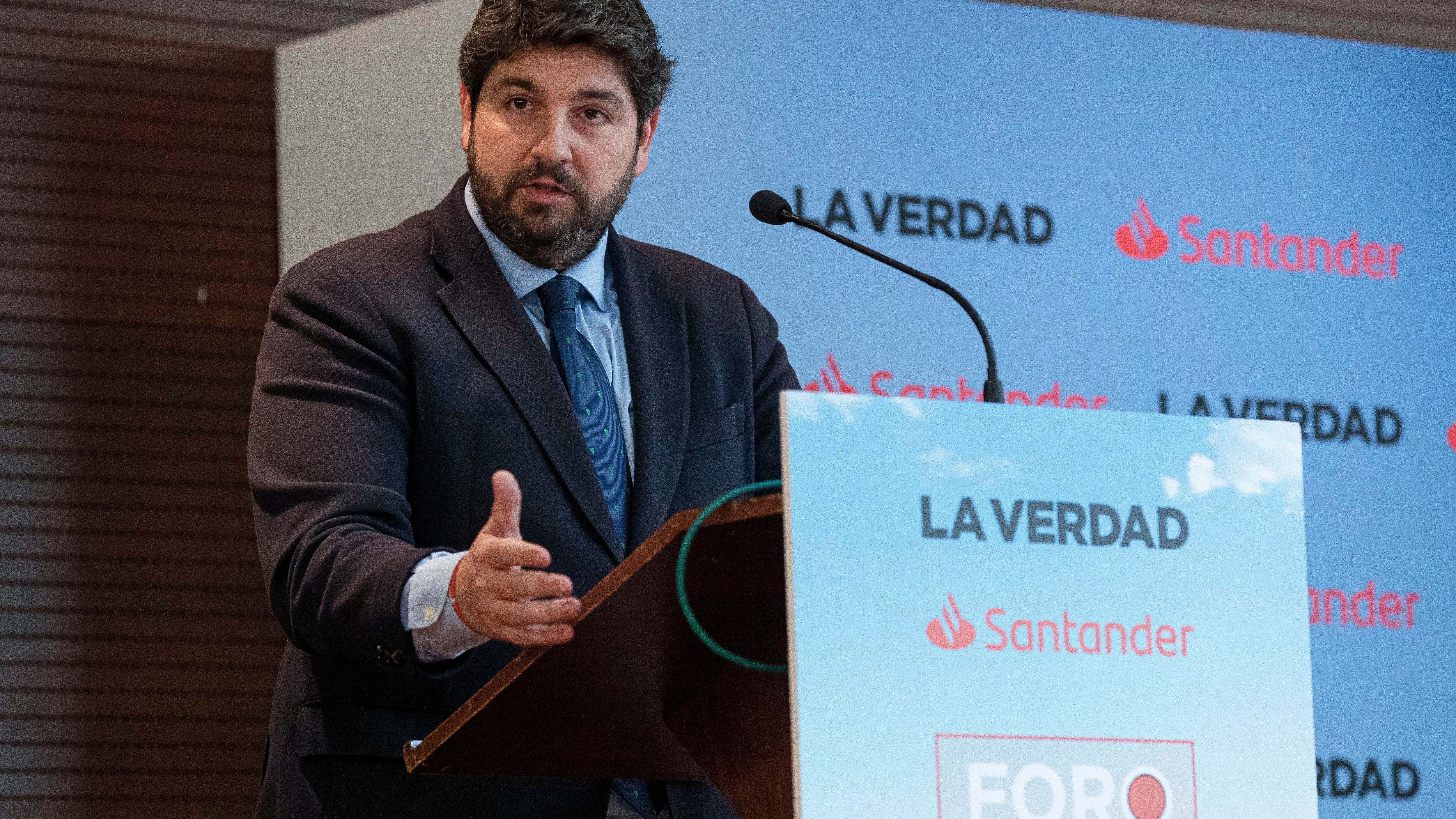 El presidente de la Comunidad de Murcia, Fernando López Miras